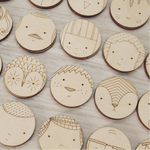 load image into gallery viewer, wooden faces matching game, 40 pieces
