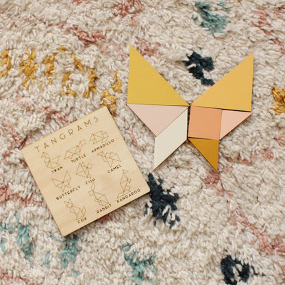 traveling tangrams in citrus, a take with you toy