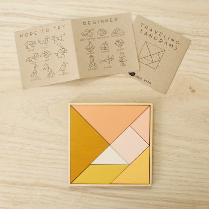 traveling tangrams in citrus, a take with you toy