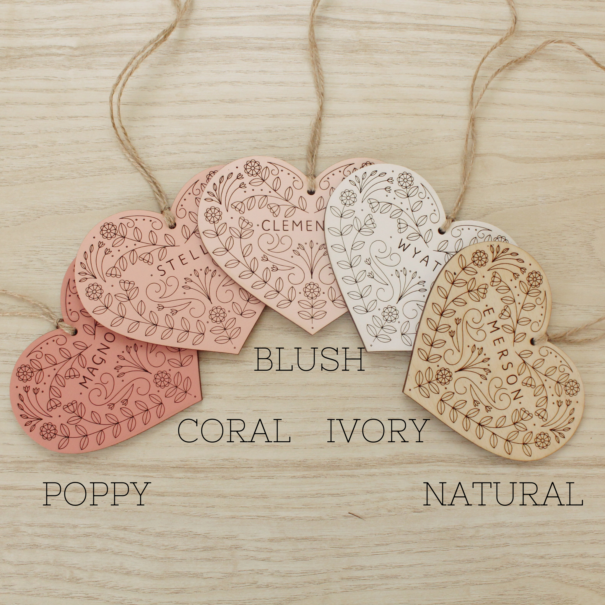 personalized valentines wooden name tags