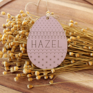 custom wooden egg easter basket name tag