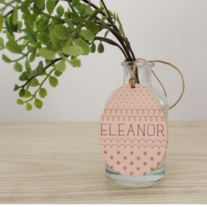 custom wooden egg easter basket name tag
