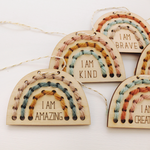 load image into gallery viewer, rainbow positivity garland diy stitching kit
