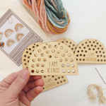 load image into gallery viewer, rainbow positivity garland diy stitching kit
