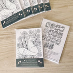 load image into gallery viewer, set of 14 woodland animal coloring postcards
